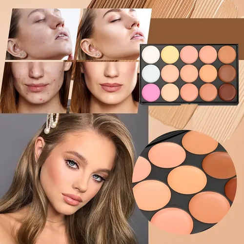 Paleta De Maquillaje Pure Vie Contorno 15 Colores + Brochas