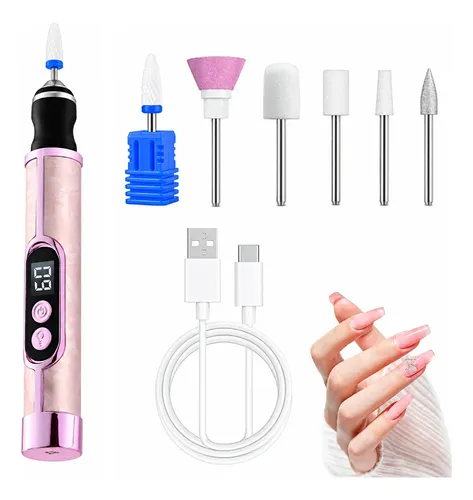 Lima Eléctrica Uñas Usb Pantalla Led Lámpara Uv Recargable