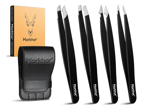 Pinza Negra Profesional Para Cejas Y Vello Facial