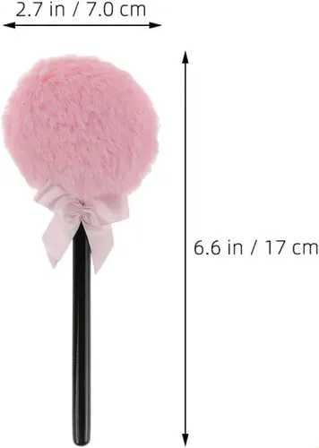 Borla Para Polvos Corporales Con Mango Largo Rosa Rosa
