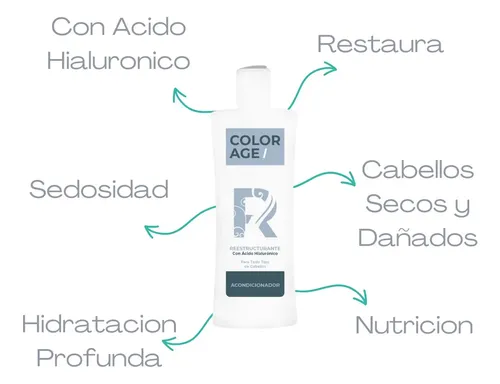 Shampoo Acondicionador Hialuronico Hidratación 250g Colorage