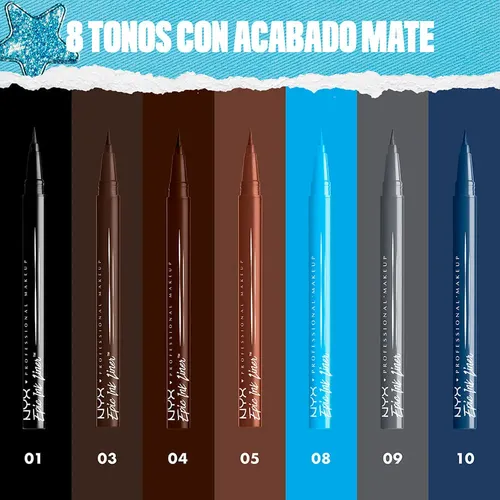 Delineador De Ojos En Fibra Nyx Professional Makeup Epic …