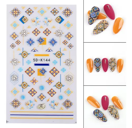 Lindas Pegatinas De Uñas En Relieve 5d, Decoración 5d-k144