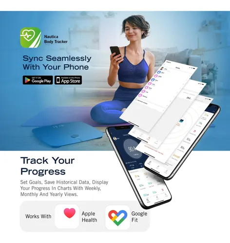 Nautica Báscula Digital De Baño Body Tracker,