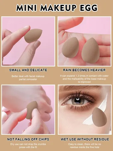 Set 47 Brochas Y Esponjas De Maquillaje Con Neceser Beige Marrón