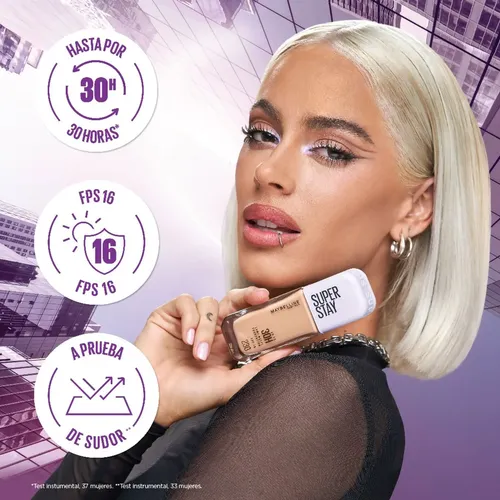 Base Maybelline Super Stay Lumi-matte 128 Fps 16