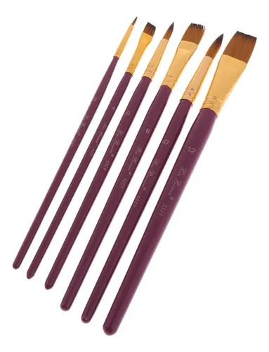 6pcs De Nylon Cepillo De Pintura Para El Cabello Púrpura