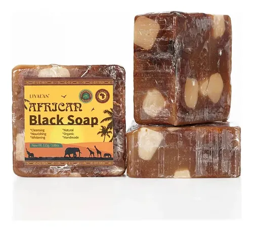 Ah Jabón Negro Africano Jabón De Baño Limpiador Corporal . L