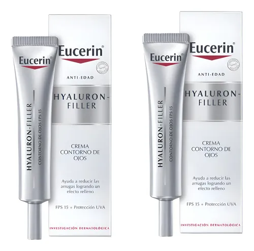 Combo X2 Eucerin Contorno Ojos Hyaluron-filler 3xeffect 15ml Todo Tipo De Piel Día