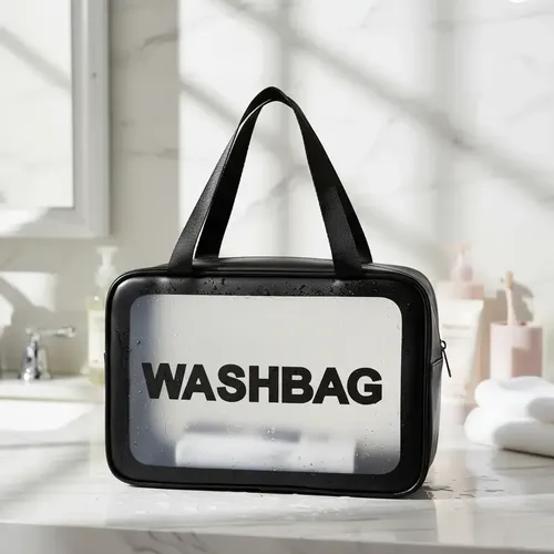 Neceser Viaje Maquillaje Portacosméticos Washbag Negro Grande 29x9xh20