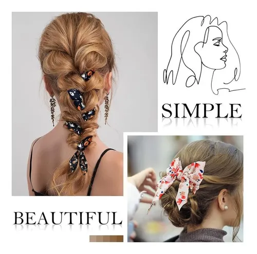 Cinta Para El Pelo Con Forma De Flor De Chifón, 10 Unidades,