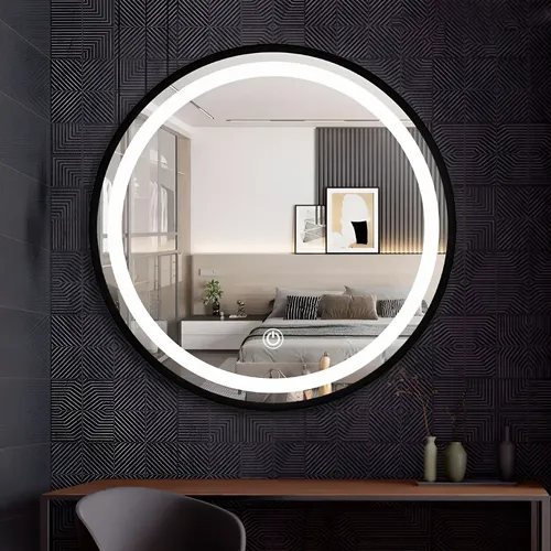 Espejo Con Usb Pared Luz Fría Cálida Neutra Luz Led Tactil