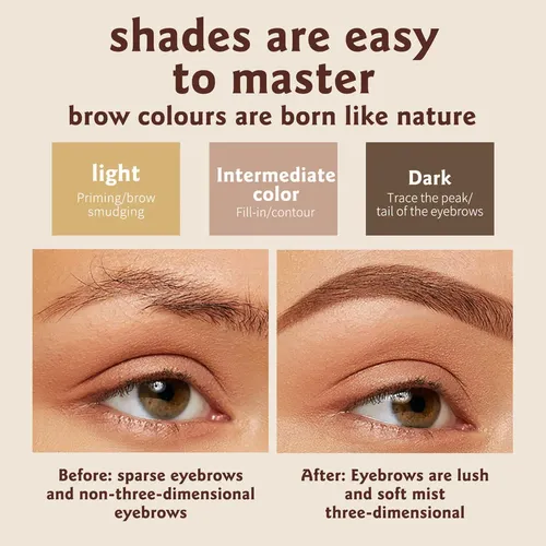 3color Eyebrow Powder Black Brown Lift Eyebrow Waterproof Co