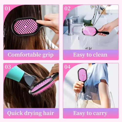 Cepillo De Pelo Mejglrc, Paquete De 4 Colores Surtidos