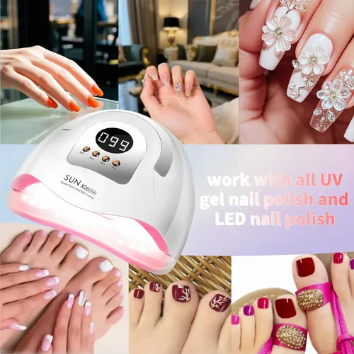 Lámpara Uv Led Para Uñas 380w Sensor Y 4 Tiempos
