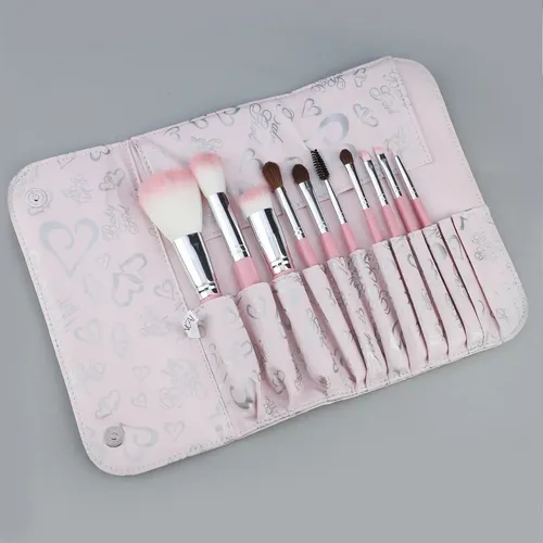 Set De 10 Brochas De Maquillaje Rancai Con Estuche