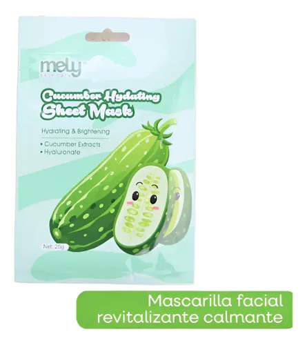 Mascarilla Con Extracto De Pepino E Hialuronato Mely Vegan
