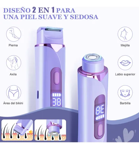 Y Depiladora Rasuradora Mujer Eléctrica Doble Cabeza 2 In 1