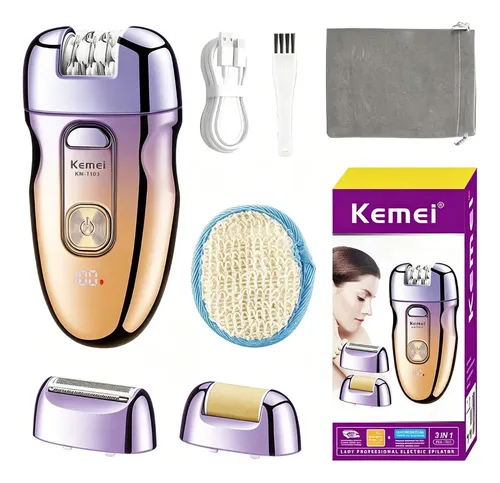 Depiladora Afeitadora Kemei Km7103 Mujer
