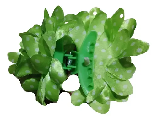 Broche De Pelo Motivo Flor Con Petalos A Lunares Mujer X Par