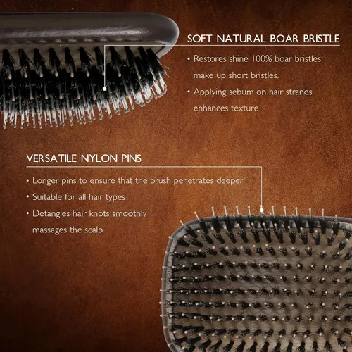 Cepillo De Pelo Desenredante Norsewood Pack De 2 Marrón