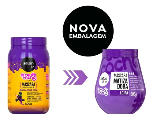 Máscara Matizadora Creme Salon Line To de Cacho Pote 500g