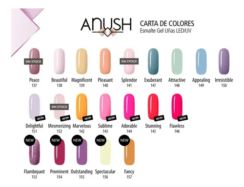 6 Esmaltes Semipermanentes X15ml Anush