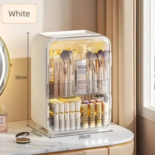Organizador De Cosméticos Premium – Con Luz Color Rosa
