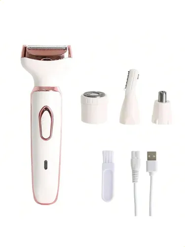 Depiladora Mujer 4 En 1eléctrica Usb Uso Seco Y Húmedo
