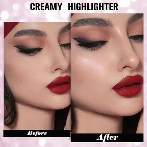 Maquillaje Iluminador Facial Champagne Glow Shimmer, Soft Pi