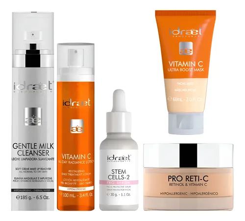 Rutina Completa Skincare Piel Seca +40 Años Antiage Idraet