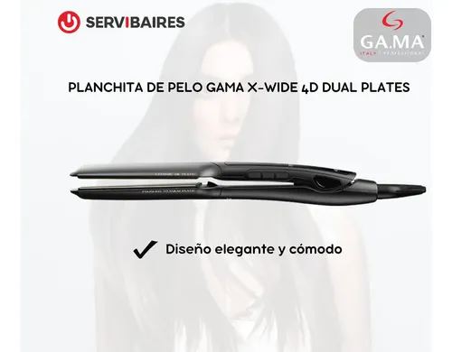 Planchita De Pelo Gama Digital X-wide Dual Plates 4d