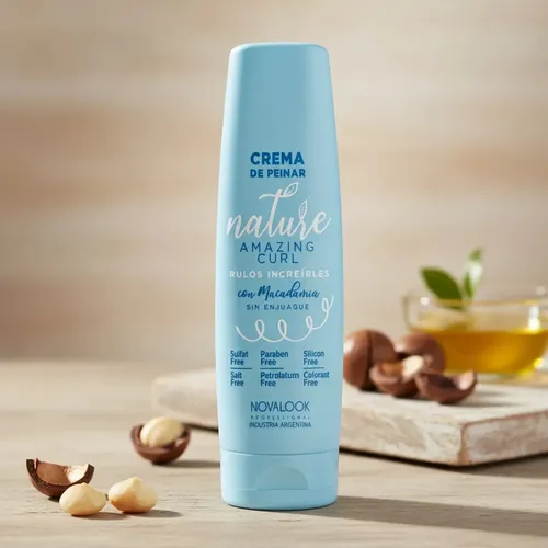 Crema De Peinar Novalook Macadamia Nature Rulos 160ml