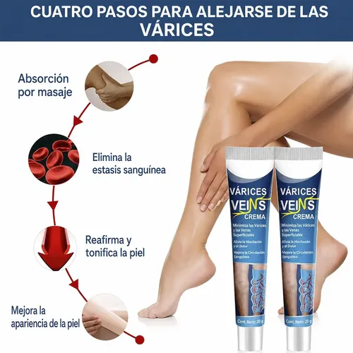 Crema Piernas Hinchazon Estrias Frescura Prolongada X2