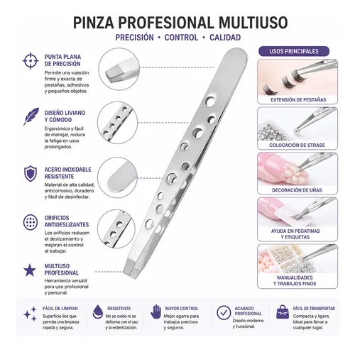 Pinza Facial Cejas De Depilatoria ( 1 Unid )
