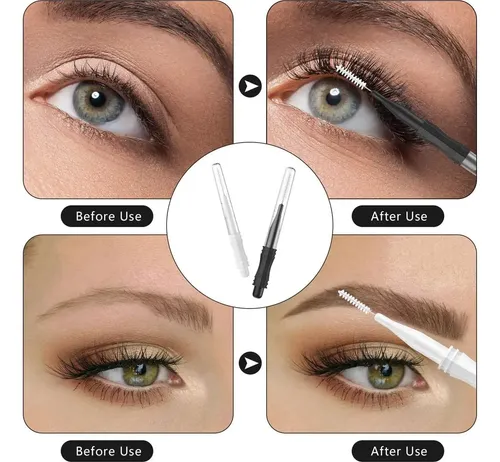 20 Cepillos Micro Para Cejas Canipha Con Tapa Y 2 Tamaños