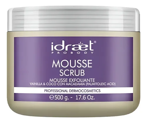 Exfoliante Vainilla Y Coco Mousse Scrub Idraet Rostro Cuerpo