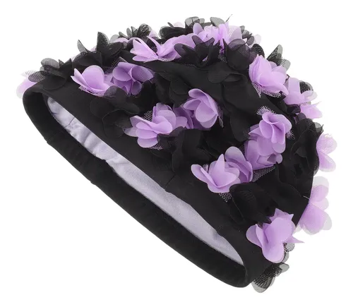 Gorro De Baño Floral Para Mujer, Moderno Turbante Retro Para
