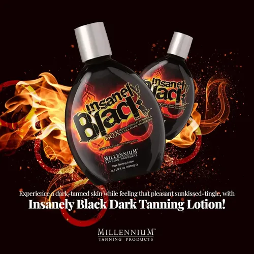 Millennium Tanning Insanely Black 60x, Mega Tingle Dark T…
