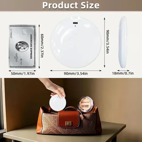 Espejo De Maquillaje Led Plegable Para Viajes: Zoom Hd 2x,