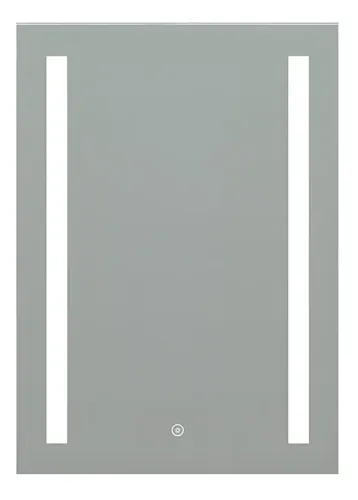 Espejo Rectangular Vertical Luz Led 50x70cm Botón Touch Baño