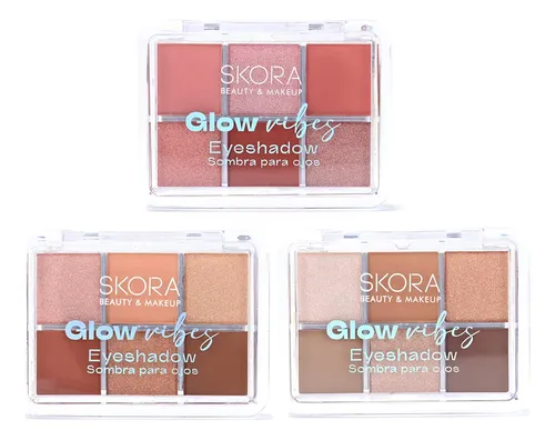 Paleta Sombras Para Ojos Skora Glow Vibes 6 Tonos Polvo