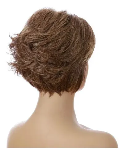 Peluca De Pelo Corto Con Degradado Para Mujer