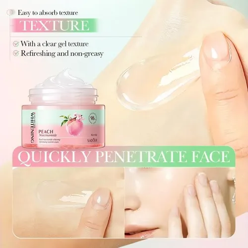 Crema Facial Nutritiva Niacinamida Extra Durazno 60ml Sadoer Todo Tipo De Piel Día/noche