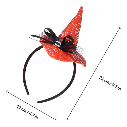 Halloween Witch Hat Hair Hoops For Festival Party 4pcs Set
