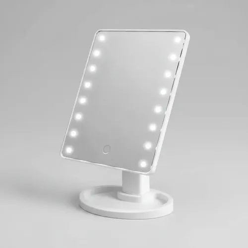 Espejo Led Maquillaje Touch Usb Luz Pie Regulable 360 Tactil