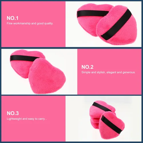 Polvo Suelto De Maquillaje En Forma De Corazón Puff Beauty,