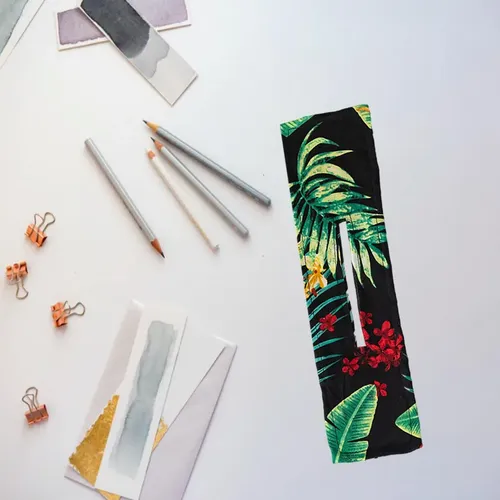 Deft Bun Fashion Hair Bands Mujer Hoja De Árbol Negro