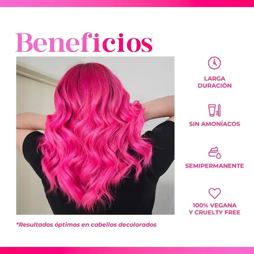 Tintura Fantasia Medusa Colores Rosas X 200ml