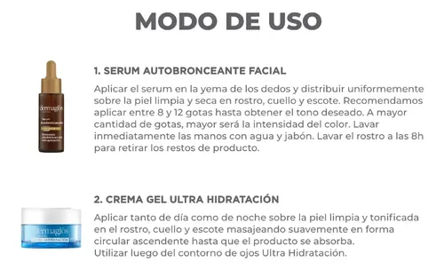 Combo Dermaglós Autobronceante Serum + Ultra Hidratación